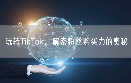 玩转TikTok，解密粉丝购买力的奥秘