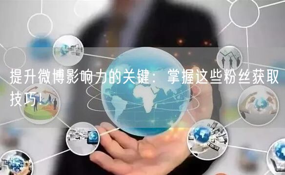 提升微博影响力的关键：掌握这些粉丝获取技巧！