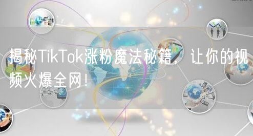 揭秘TikTok涨粉魔法秘籍，让你的视频火爆全网！