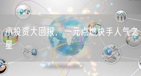 小投资大回报，一元点燃快手人气之星