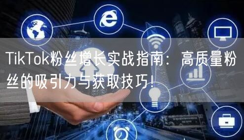 TikTok粉丝增长实战指南：高质量粉丝的吸引力与获取技巧！