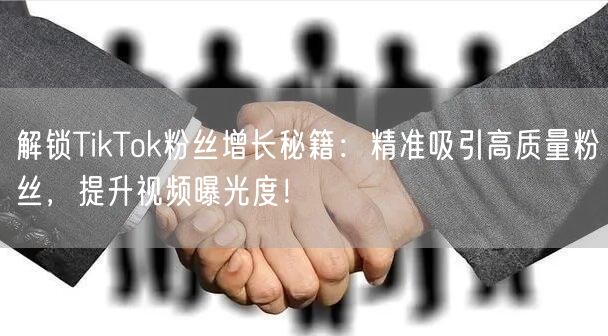 解锁TikTok粉丝增长秘籍：精准吸引高质量粉丝，提升视频曝光度！