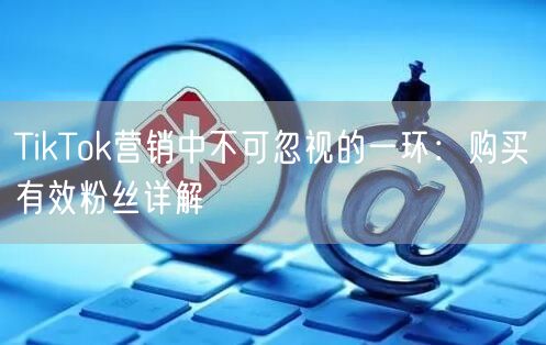 TikTok营销中不可忽视的一环：购买有效粉丝详解