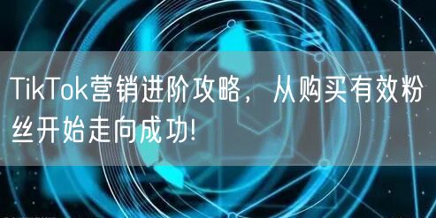 TikTok营销进阶攻略，从购买有效粉丝开始走向成功!