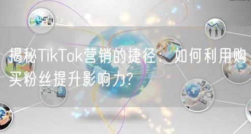 揭秘TikTok营销的捷径：如何利用购买粉丝提升影响力?