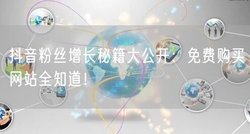 抖音粉丝增长秘籍大公开：免费购买网站全知道！