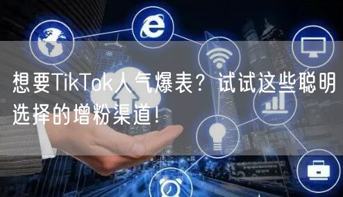 想要TikTok人气爆表？试试这些聪明选择的增粉渠道！