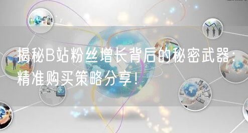 揭秘B站粉丝增长背后的秘密武器：精准购买策略分享！