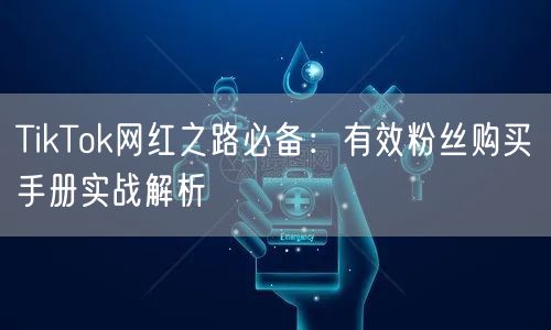 TikTok网红之路必备：有效粉丝购买手册实战解析