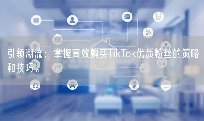 引领潮流：掌握高效购买TikTok优质粉丝的策略和技巧。