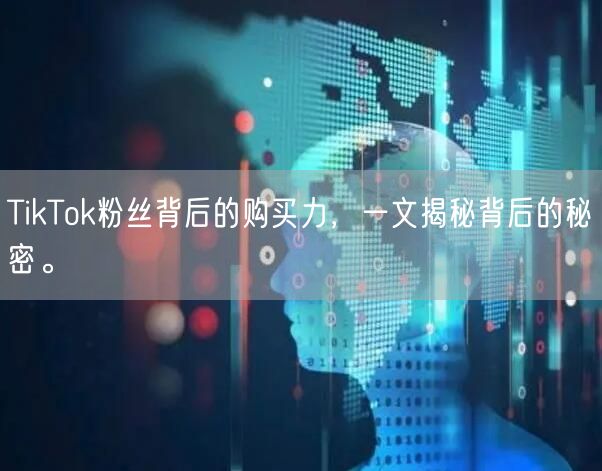 TikTok粉丝背后的购买力，一文揭秘背后的秘密。