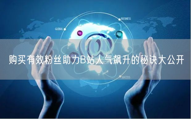 购买有效粉丝助力B站人气飙升的秘诀大公开