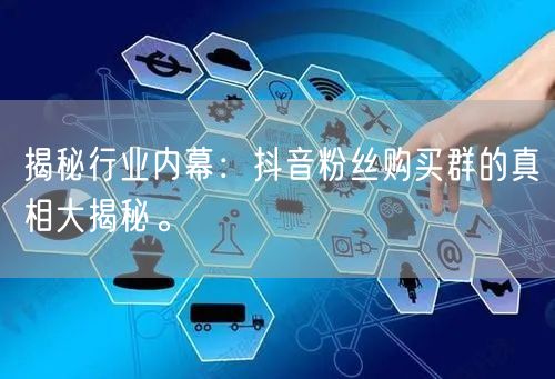 揭秘行业内幕：抖音粉丝购买群的真相大揭秘。