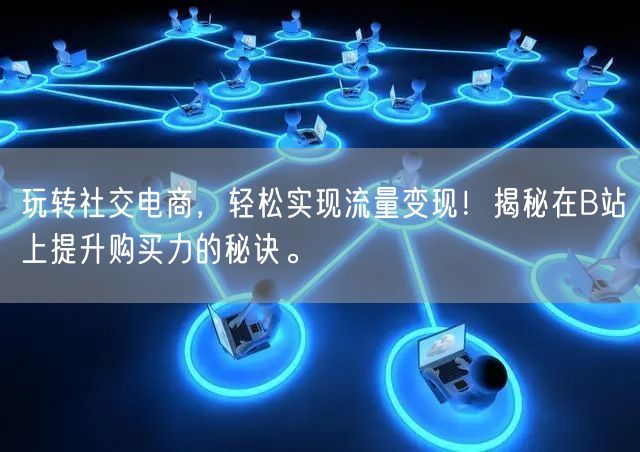 玩转社交电商，轻松实现流量变现！揭秘在B站上提升购买力的秘诀。