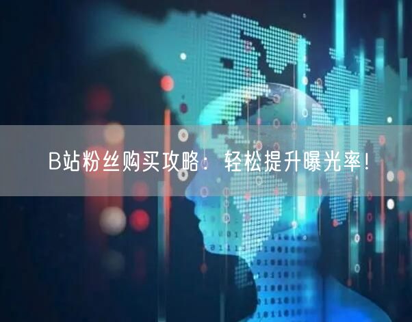 B站粉丝购买攻略：轻松提升曝光率！