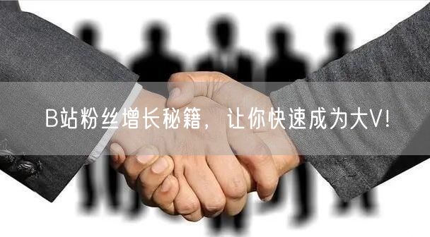 B站粉丝增长秘籍，让你快速成为大V！