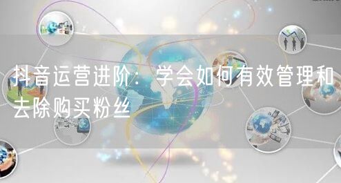 抖音运营进阶：学会如何有效管理和去除购买粉丝