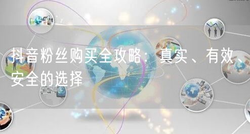 抖音粉丝购买全攻略：真实、有效、安全的选择