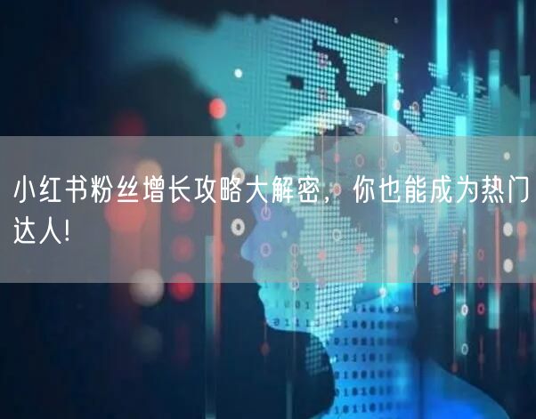 小红书粉丝增长攻略大解密，你也能成为热门达人!