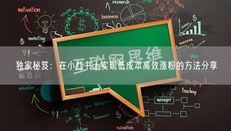 独家秘笈：在小红书上实现低成本高效涨粉的方法分享