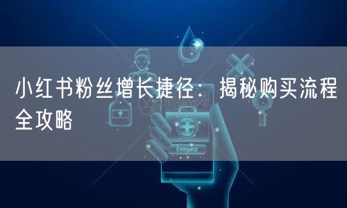 小红书粉丝增长捷径：揭秘购买流程全攻略
