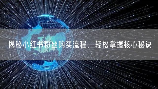 揭秘小红书粉丝购买流程，轻松掌握核心秘诀