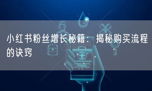 小红书粉丝增长秘籍：揭秘购买流程的诀窍