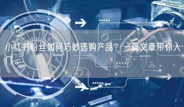 小红书粉丝如何巧妙选购产品？一篇文章带你入门。