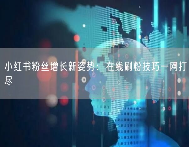 小红书粉丝增长新姿势：在线刷粉技巧一网打尽