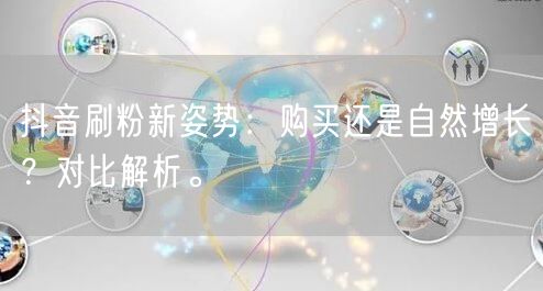 抖音刷粉新姿势：购买还是自然增长？对比解析。