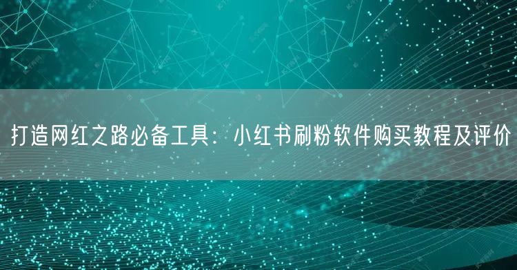 打造网红之路必备工具：小红书刷粉软件购买教程及评价