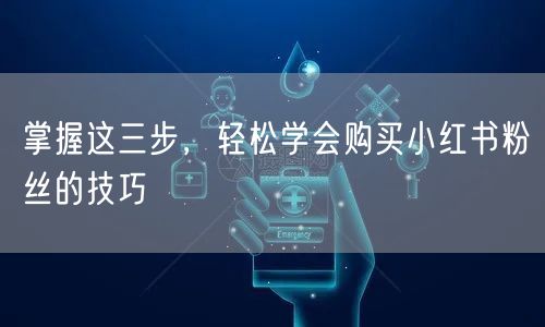 掌握这三步，轻松学会购买小红书粉丝的技巧