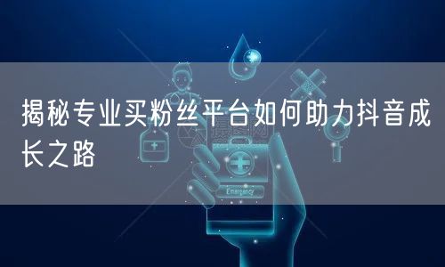 揭秘专业买粉丝平台如何助力抖音成长之路