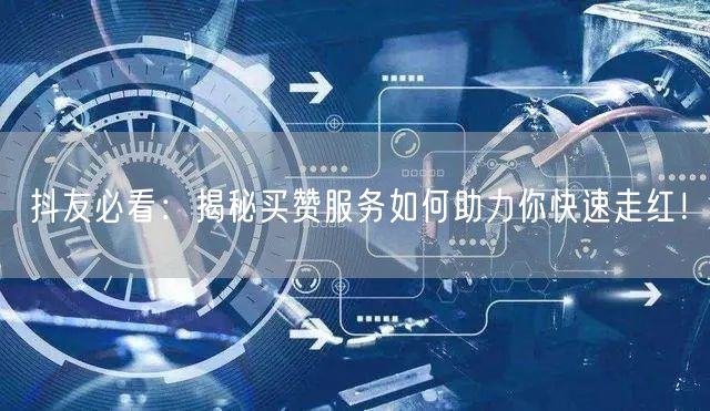 抖友必看：揭秘买赞服务如何助力你快速走红！